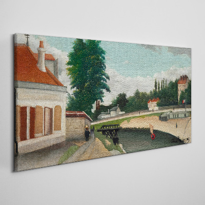Tableau sur toile Une rive de rivière tranquille