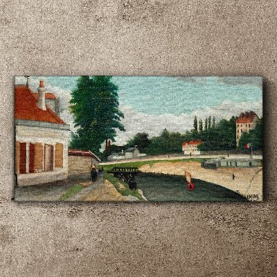 Tableau sur toile Une rive de rivière tranquille