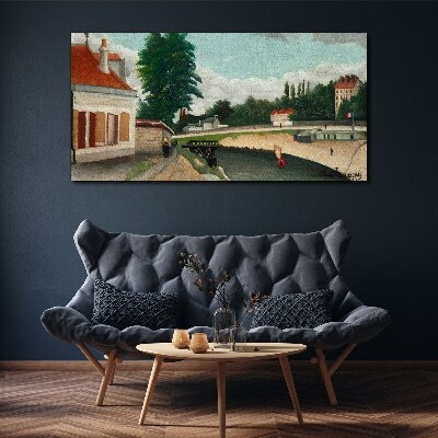 Tableau sur toile Une rive de rivière tranquille