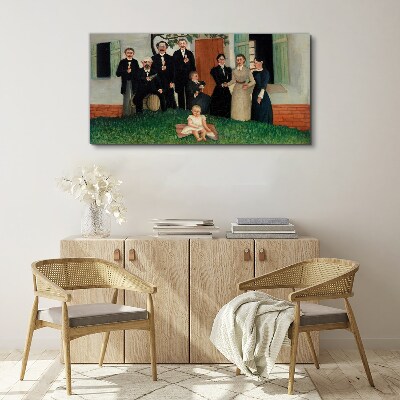 Tableau toile imprimée Réunion de famille dans le jardin
