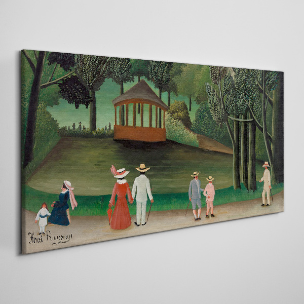 Tableau toile imprimée Une promenade dans le parc