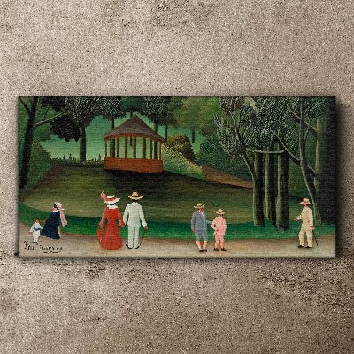 Tableau toile imprimée Une promenade dans le parc