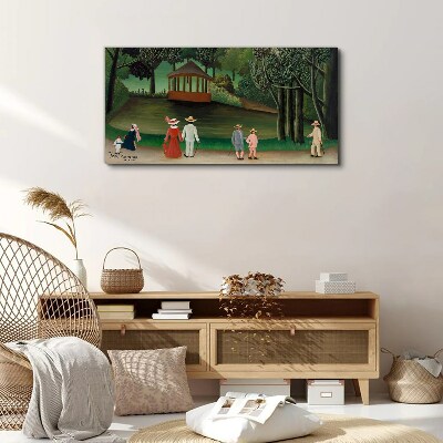 Tableau toile imprimée Une promenade dans le parc