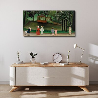 Tableau toile imprimée Une promenade dans le parc