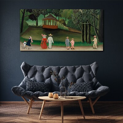 Tableau toile imprimée Une promenade dans le parc