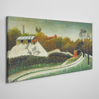 Tableau sur toile Paysage rural avec des arbres