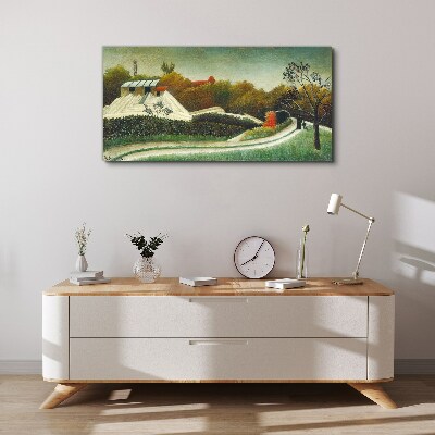 Tableau sur toile Paysage rural avec des arbres