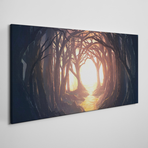 Tableau sur toile Lumière dans la forêt
