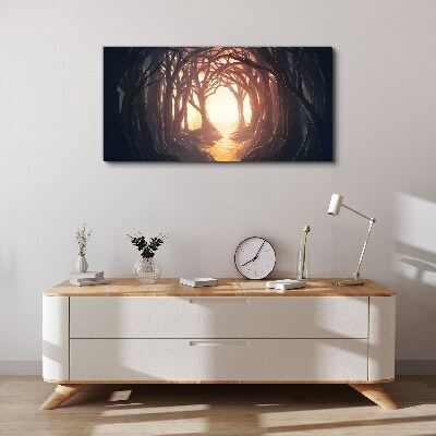 Tableau sur toile Lumière dans la forêt