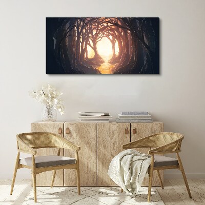 Tableau sur toile Lumière dans la forêt