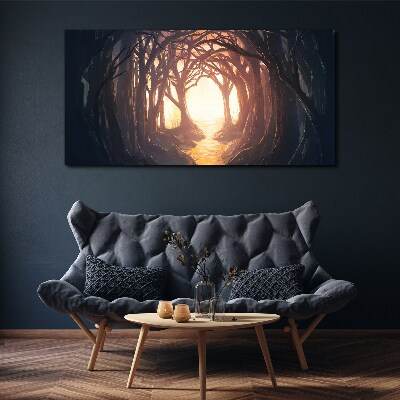 Tableau sur toile Lumière dans la forêt