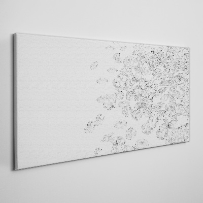 Tableau imprimé sur toile Pluie de cristal sur fond blanc