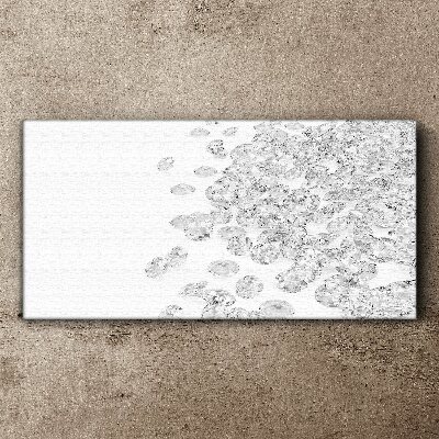 Tableau imprimé sur toile Pluie de cristal sur fond blanc