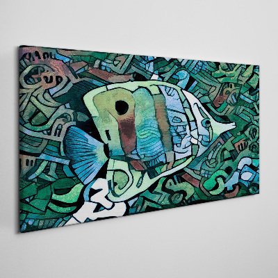 Tableau sur toile Un monde de poissons colorés