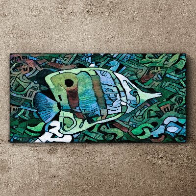 Tableau sur toile Un monde de poissons colorés