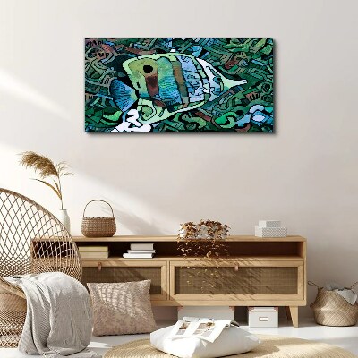 Tableau sur toile Un monde de poissons colorés