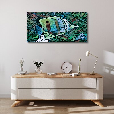 Tableau sur toile Un monde de poissons colorés