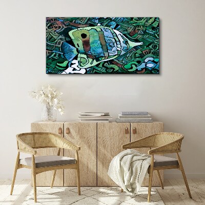 Tableau sur toile Un monde de poissons colorés