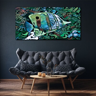 Tableau sur toile Un monde de poissons colorés