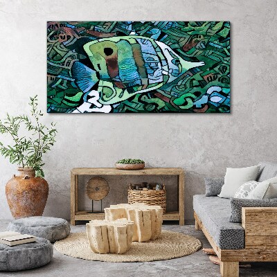 Tableau sur toile Un monde de poissons colorés