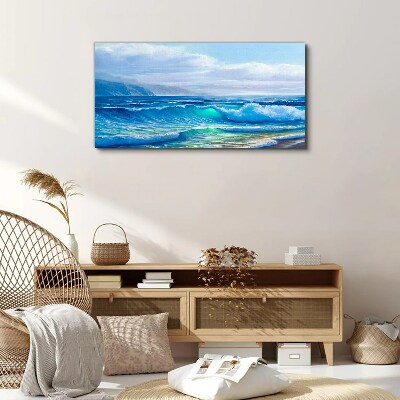 Tableau imprimé sur toile Vagues calmes de l'océan