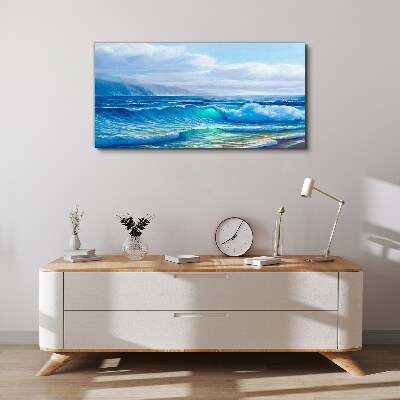 Tableau imprimé sur toile Vagues calmes de l'océan