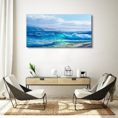 Tableau imprimé sur toile Vagues calmes de l'océan