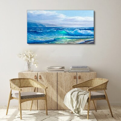 Tableau imprimé sur toile Vagues calmes de l'océan