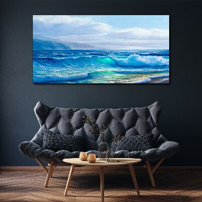 Tableau imprimé sur toile Vagues calmes de l'océan