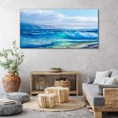 Tableau imprimé sur toile Vagues calmes de l'océan