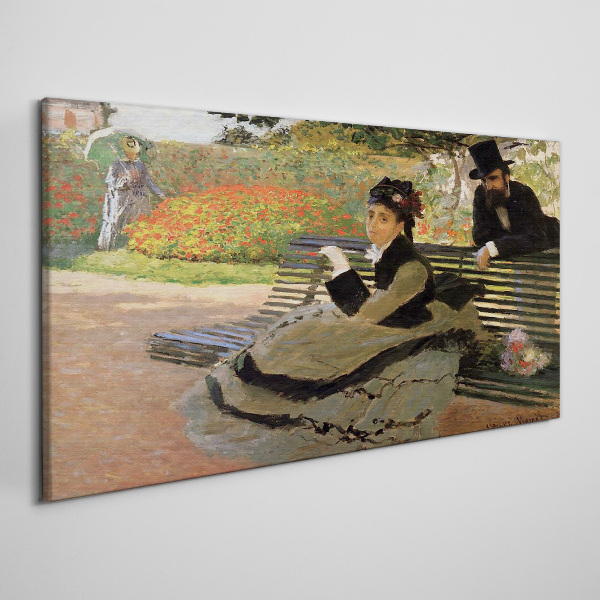 Tableau toile imprimée Une promenade dans le jardin