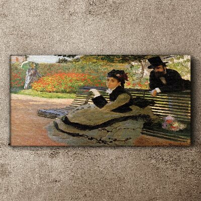 Tableau toile imprimée Une promenade dans le jardin