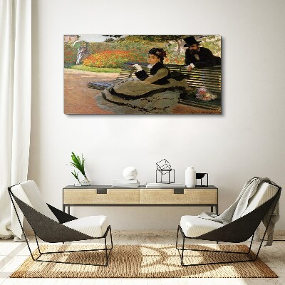 Tableau toile imprimée Une promenade dans le jardin