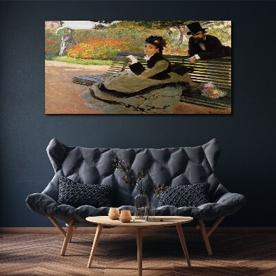 Tableau toile imprimée Une promenade dans le jardin