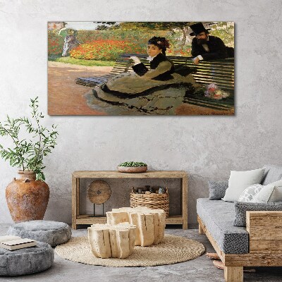 Tableau toile imprimée Une promenade dans le jardin