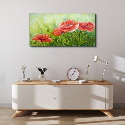 Tableau sur toile Fleurs dans une prairie au printemps