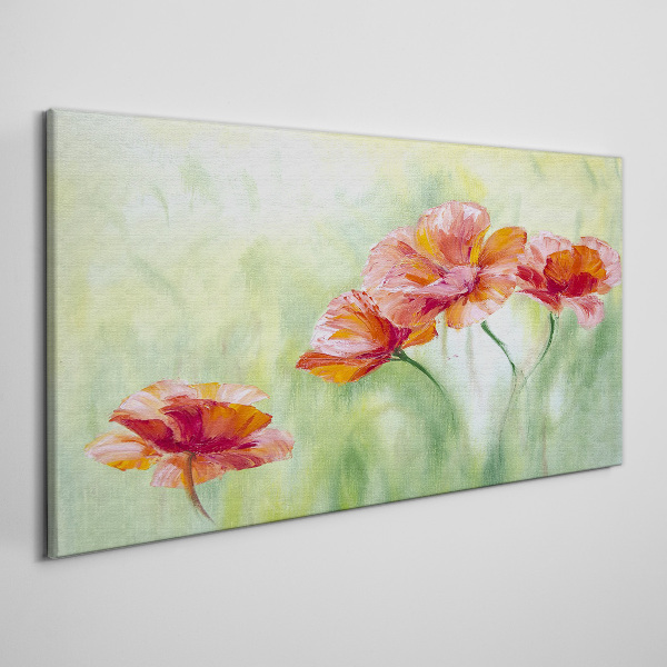 Tableau toile imprimée Fleurs aux tons pastel
