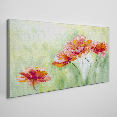 Tableau toile imprimée Fleurs aux tons pastel