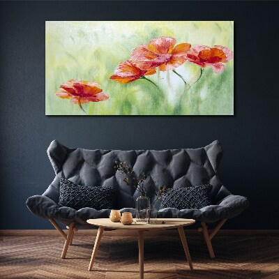 Tableau toile imprimée Fleurs aux tons pastel