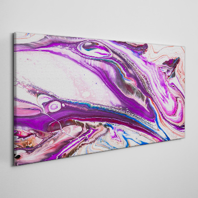 Tableau sur toile Vagues violettes d'abstraction