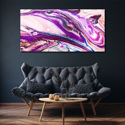 Tableau sur toile Vagues violettes d'abstraction