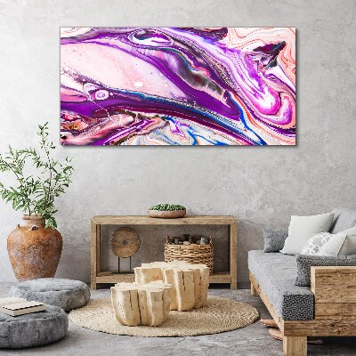 Tableau sur toile Vagues violettes d'abstraction