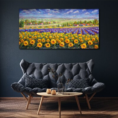 Tableau imprimé sur toile Un paysage floral au soleil