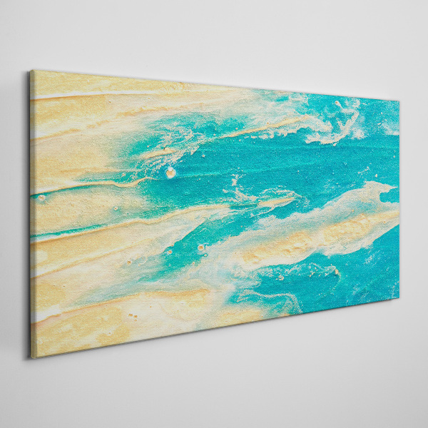 Tableau sur toile Vagues de l'océan sur le sable