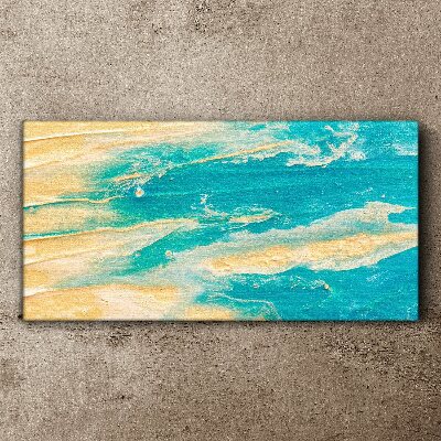 Tableau sur toile Vagues de l'océan sur le sable