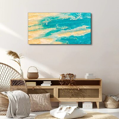 Tableau sur toile Vagues de l'océan sur le sable