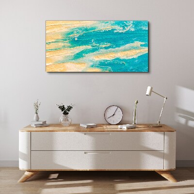 Tableau sur toile Vagues de l'océan sur le sable