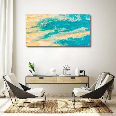 Tableau sur toile Vagues de l'océan sur le sable