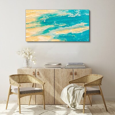 Tableau sur toile Vagues de l'océan sur le sable