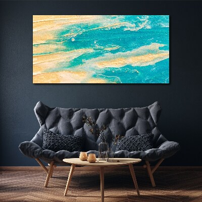 Tableau sur toile Vagues de l'océan sur le sable